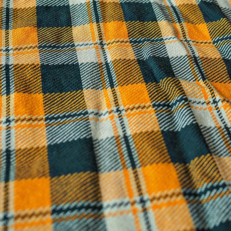 FULLCOUNT / Original Cotton Check Flannel Open Collar Shirt