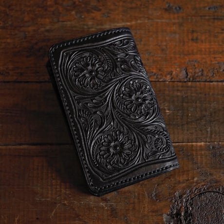 DEER HORN SMITHS Leather／CRAFT MIDDLE WALLET "BLACK"