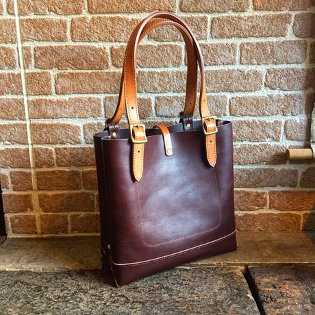 LEFT HAND TOTE BAG  / CHOCO×CAMEL (S)