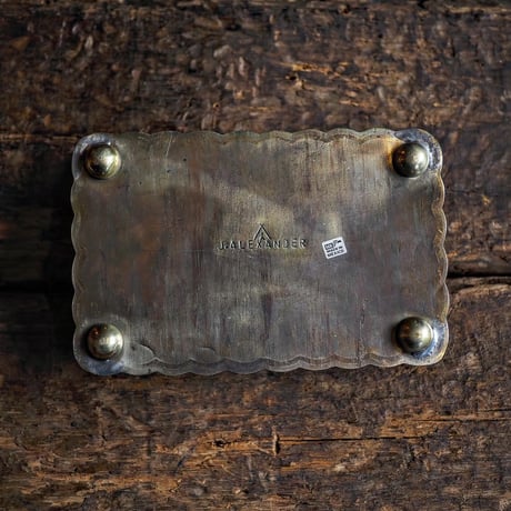 J.Alexander / STAMPED RECTANGULAR CONCHO BOX W-TURQUOISE