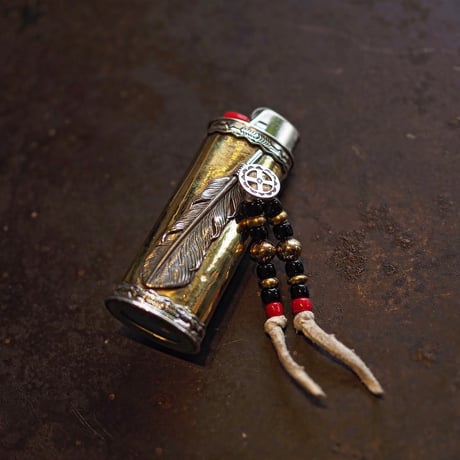 DUCK TAIL ／ 《SILVER＆BRASS LIGHTER CASE -Feather-