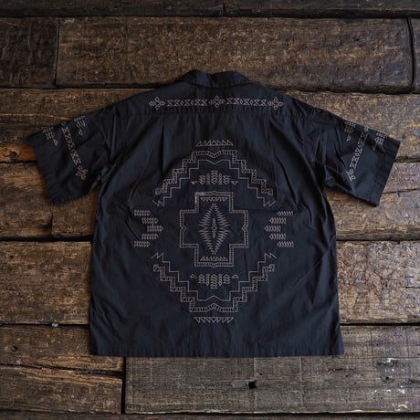 PENDLETON ／ CUT WORK OPEN COLLAR SHIRT -Black-