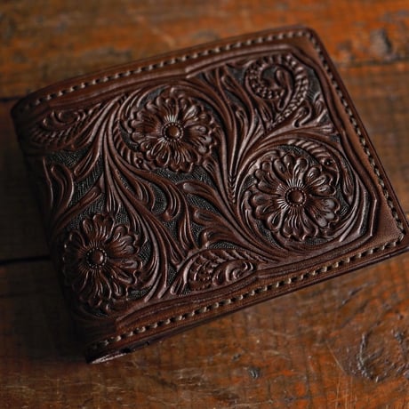 DEER HORN SMITHS Leather / CRAFT BILLFOLD "BROWN"