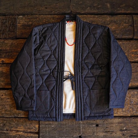 FULLCOUNT／DENIM QUILTING HAPPI COAT