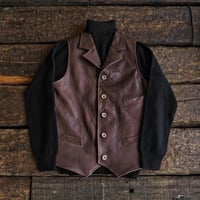 DEER HORN SMITH'S / LAPELLED VEST "EZO DEER LEATHER"