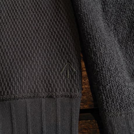 Nigel Cabourn / ARMY CREW JERSEY MIX ”Charcoal"