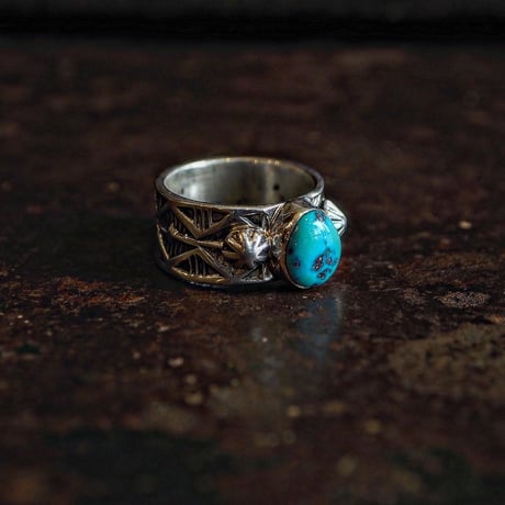 Henry Mariano ／  STAM WORK TURQUOISE RING -Turquoise Mountain- "18"