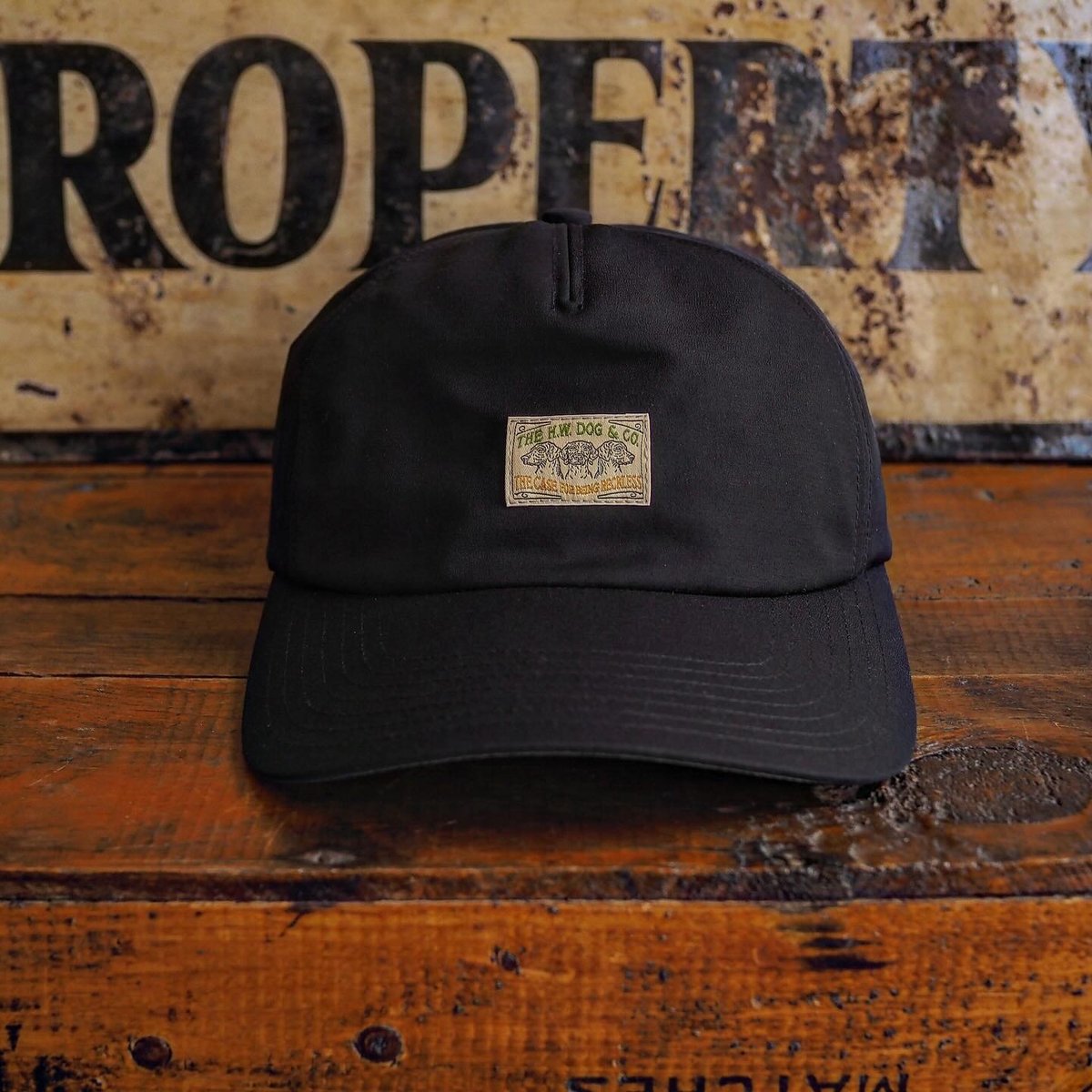 帽子 BIG BRIM M STYLE CAP - Black D-01013 THE H.W.DOG&CO.／BIG BRIM M STYLE CAP - Black |