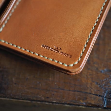 DEER HORN SMITHS Leather／CRAFT MIDDLE WALLET ”TAN"