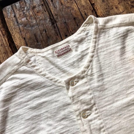 STEVENSON OVERALL CO. / Loop Wheel Short Sleeve Henley