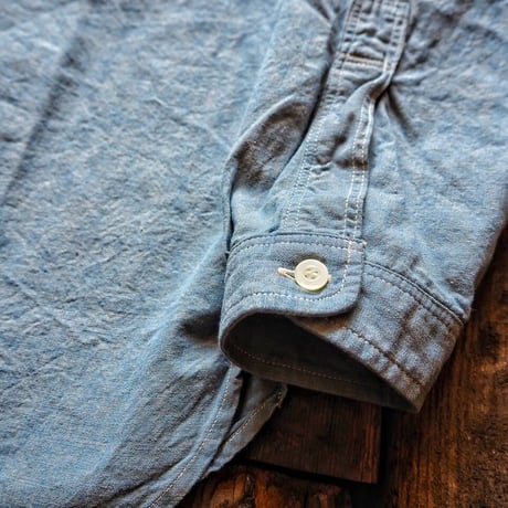 FULL COUNT / Stand Collar Chambray Shirt
