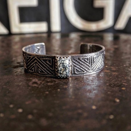 Gilbert Dino Garcia / Tufa Cast Bangle "White Buffalo"