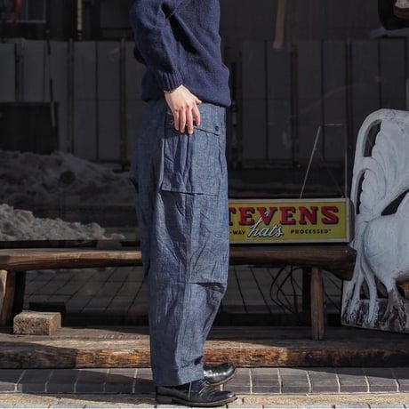 HIGH COUNT 8OZ CHAMBRAY MLITARY PANTS