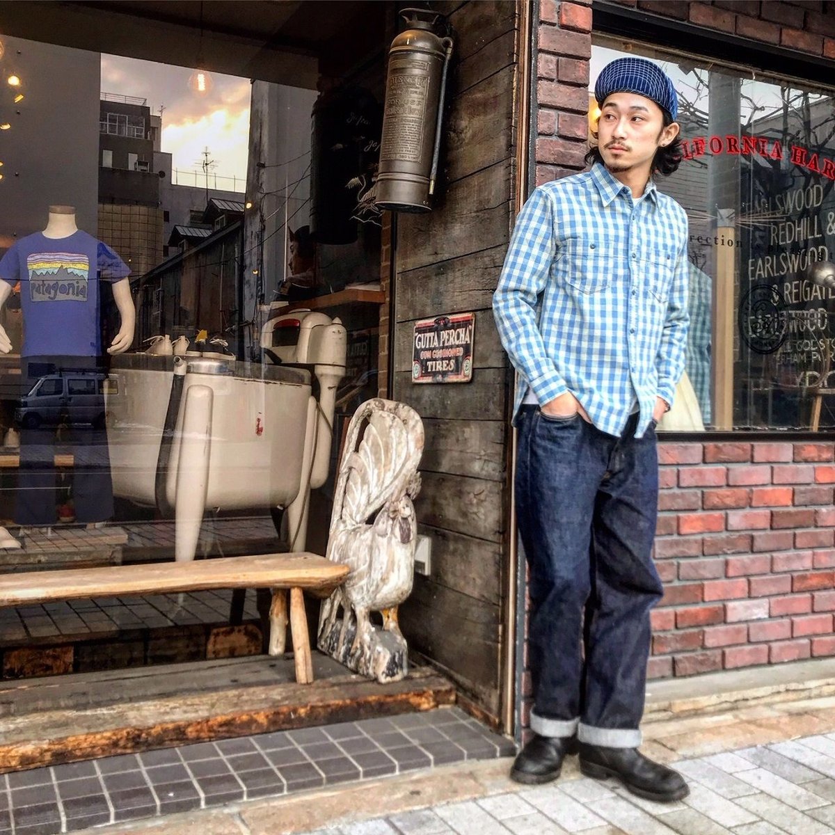 STEVENSON OVERALL CO. / DOUBLE LAYERED WORK SHI