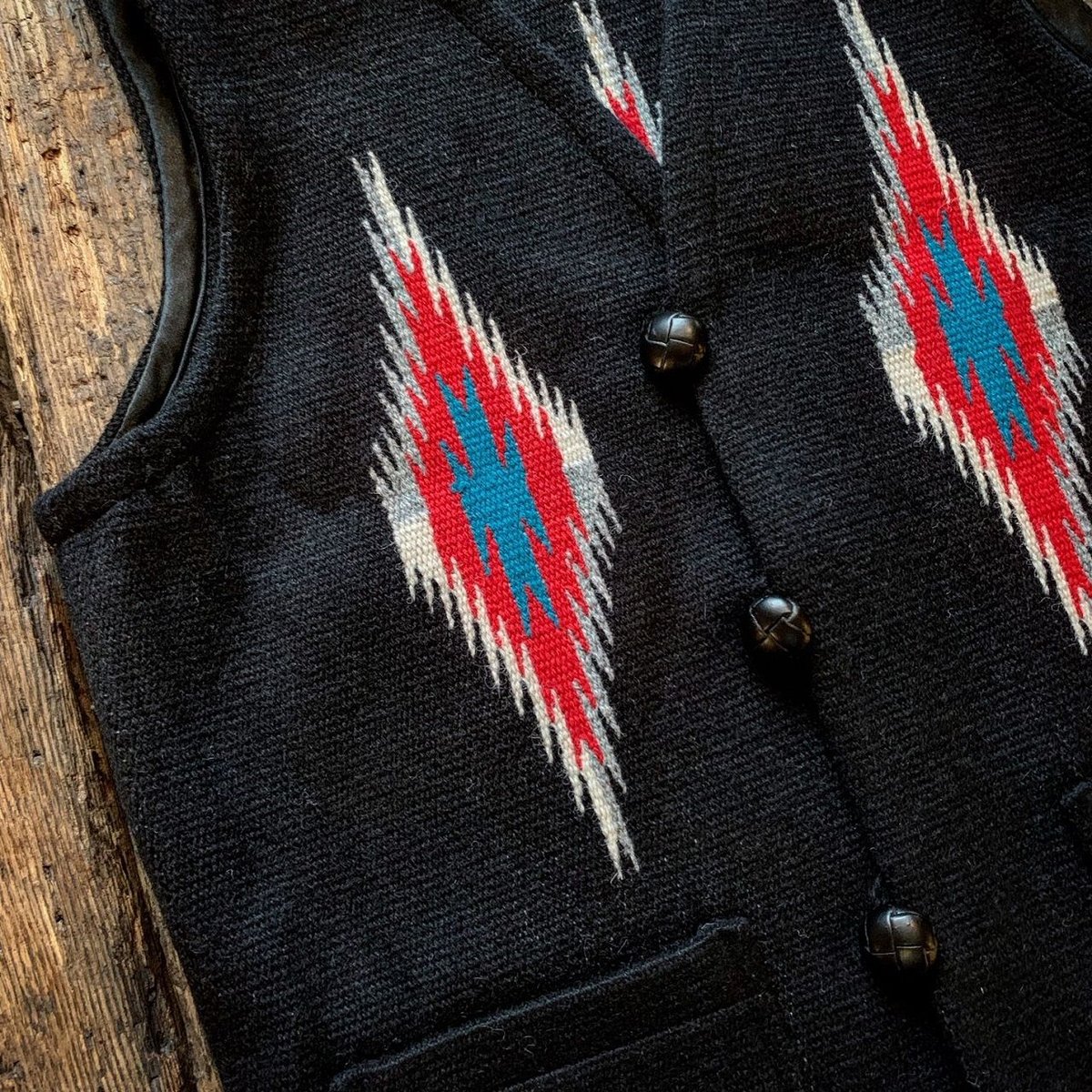 [used] ORTEGA'S VEST オルテガ 38 Indian Toyo Ortega Chimayo Vest 38 Native Style Button