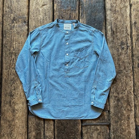 FULL COUNT / Stand Collar Chambray Shirt
