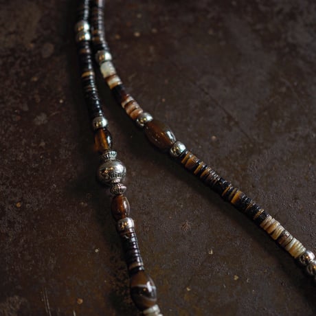 DUCK TAIL ／Heishi & Shell Beads Necklace "Type-B"