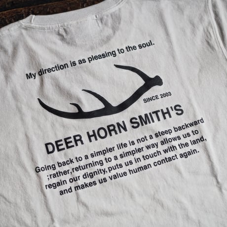 DEER HORN SMITH'S / Crew Neck Logo T-Shirt