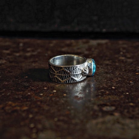 Henry Mariano ／  STAM WORK TURQUOISE RING -Turquoise Mountain- "24"