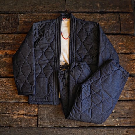FULLCOUNT／DENIM QUILTING HAPPI COAT