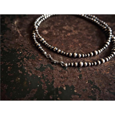 DUCK TAIL x CH / Silver Beads Necklace（3way）