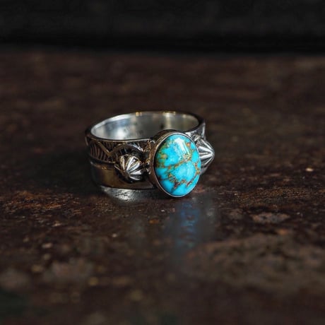 Henry Mariano ／  STAM WORK TURQUOISE RING -Turquoise Mountain- "24"