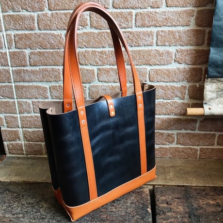 LEFT HAND TOTE BAG GRcompany別注 / 限定Horween Chromexcel BLACK×CAMEL