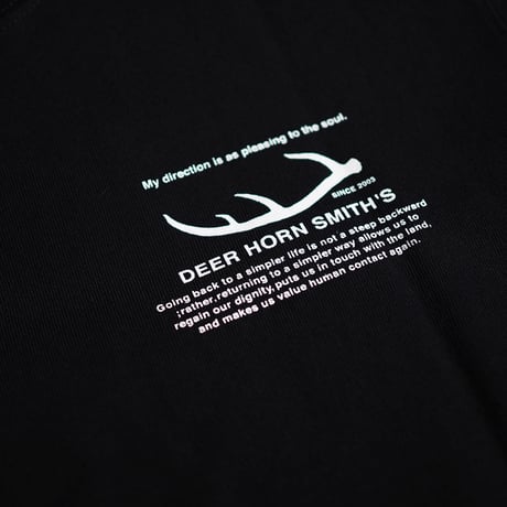 DEER HORN SMITH'S / Crew Neck Logo T-Shirt