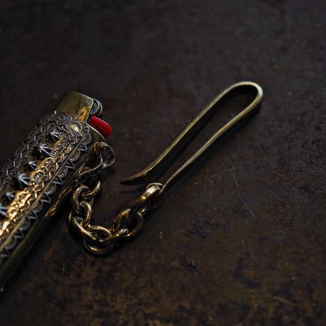 DUCK TAIL ／ Silver＆Brass Lighter Case "Wolf"