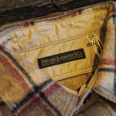 FULLCOUNT ／ 4096 WOOL SHAGGY CHECK WORK SHIRT