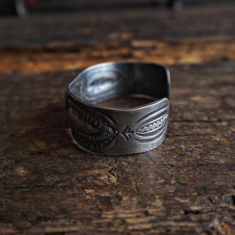MS ring / Stamp Work Bangle "Turquoise Cuff"