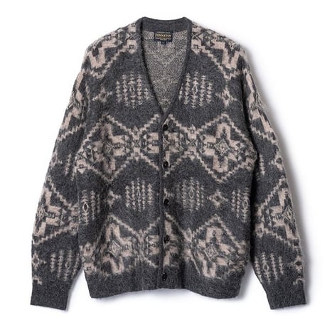 PENDLETON / 7G SHAGGY KNIT CARDIGAN "Sax blue"