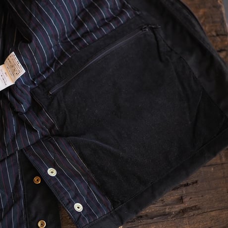 BiburyCourt／WAXED COTTON FIELD JACKET -Black-