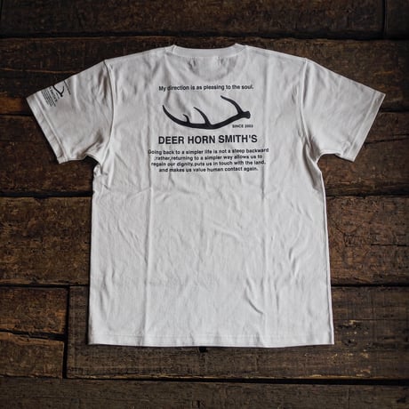 DEER HORN SMITH'S / Crew Neck Logo T-Shirt