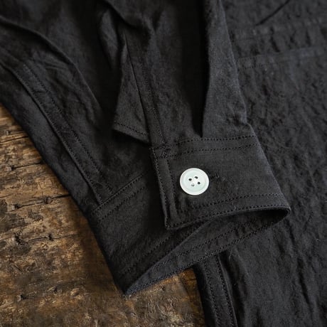 HAVERSACK / 60 Linen Band Collar Shirt