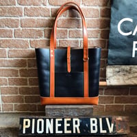 LEFT HAND TOTE BAG GRcompany別注 / 限定Horween Chromexcel BLACK×CAMEL