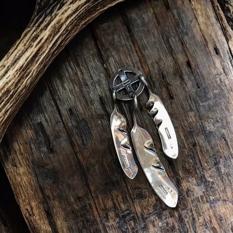 NATIVE SPIRIT / MEDICINE WHEEL WITH THREE WING FEATHER