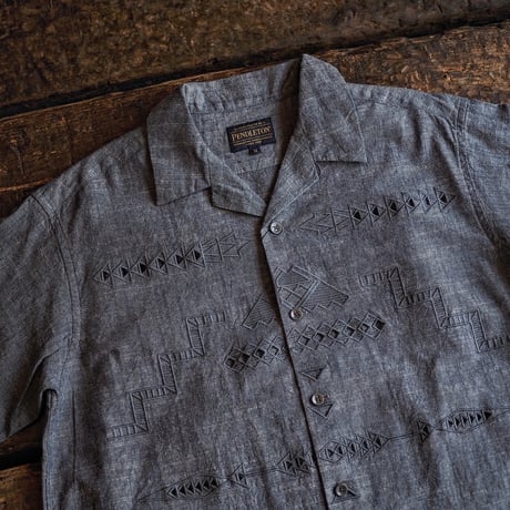 PENDLETON ／ CUT WORK OPEN COLLAR SHIRT -Dungarees-