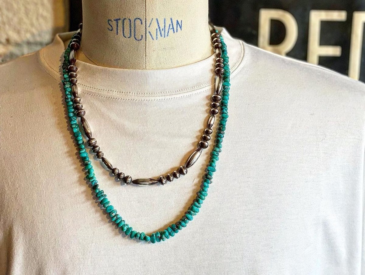 Indian Jewelry ナジャビーズネックレス　ターコイズ NAVAJO navajo ターコイズビーズネックレス - KND | 60% - アジア