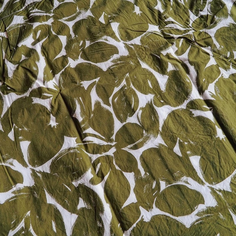 HAVERSACK／FLOWER PRINT TYPEWRITER SHIRT -GREEN-