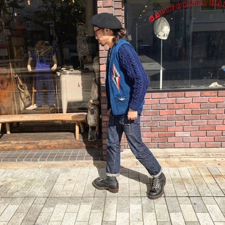 INVERALLAN / 1A CREW SWEATER  INDIGO COTTON