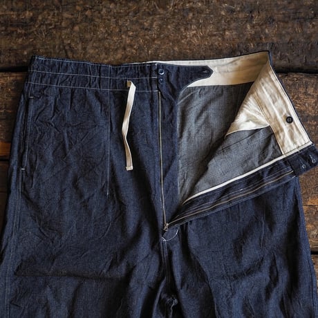 HAVERSACK ／ Selvedge Denim High Waist Cropped Wide Pants