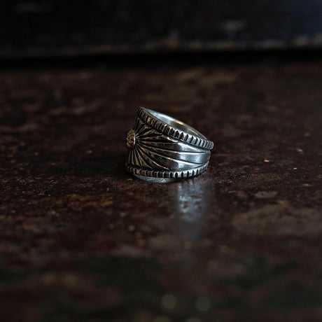 HARRISON JIM ／ Sun Burst Ring "14k＆Ingot Silver"