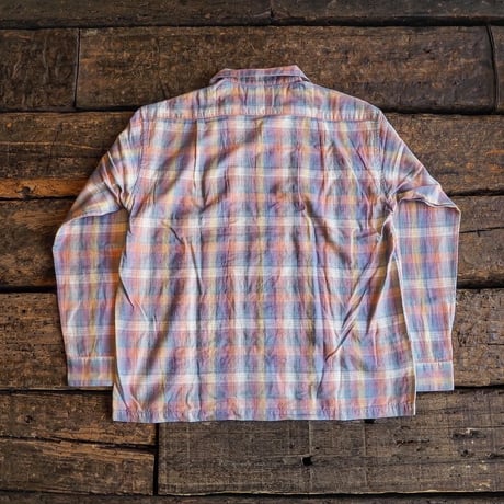 PENDLETON／OPEN COLLAR SHIRTS -Pale Pink×Yellow-
