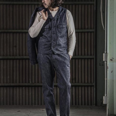 FULLCOUNTｘADDICTCLOTHES / DENIM 4 POCKET WAISTCOAT