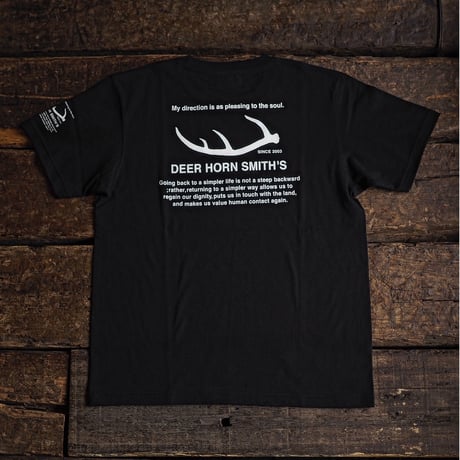 DEER HORN SMITH'S / Crew Neck Logo T-Shirt