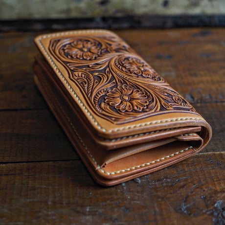 DEER HORN SMITHS Leather／CRAFT MIDDLE WALLET ”TAN"