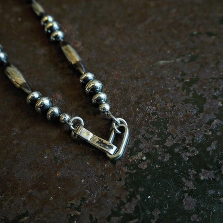 DUCK TAIL / Silver Beads Necklace-50cm- "SP-Type"