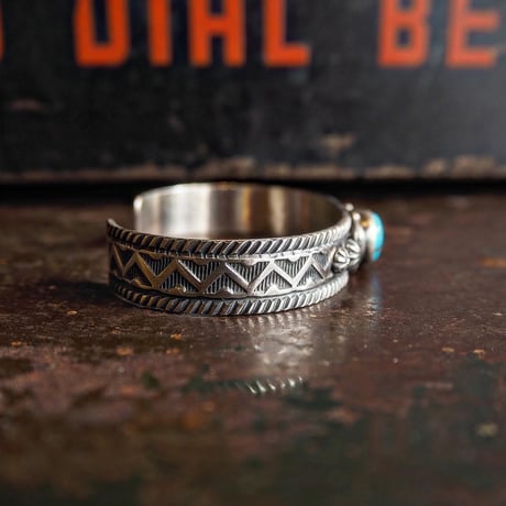 Randy Boyd / Turquoise Stamp Work Bangle