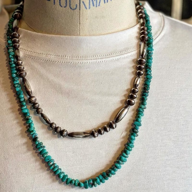 Indian Jewelry ナジャビーズネックレス ターコイズ NAVAJO navajo